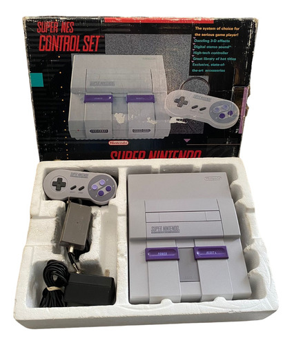 Consola Super Nintendo Usada En Caja Original Consola Snes