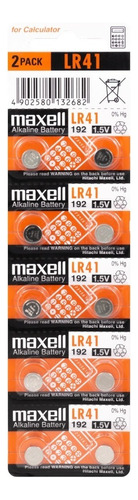 Maxell Micro Alkaline Lr41 1.5v Pack 10 Pilas 