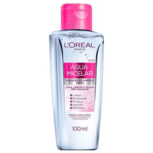 Água Micelar Solução De Limpeza 5 Em 1 Loréal Paris 100ml