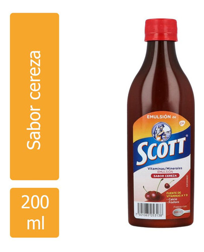 Emulsión Scott Frasco Con 200 Ml Sabor Cereza