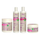 Kit Cachos - Shampoo, Condicionador, Máscara E Ativador 