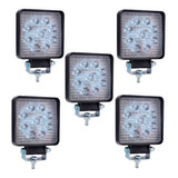 Kit 5 Faros 9 Leds Auxiliar Accesorio 27w Camión Agro 4x4