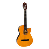 Violão Michael Semi Flat Aço Elétrico Com Afinador Vms314 Ns