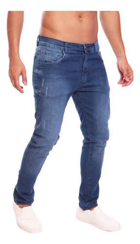 Calça Jeans Masculina Denim Premium Elastano Lycra Slim 0122