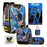 Kit Mochila Com Lancheira Infantil Aula Menino Batman Barato