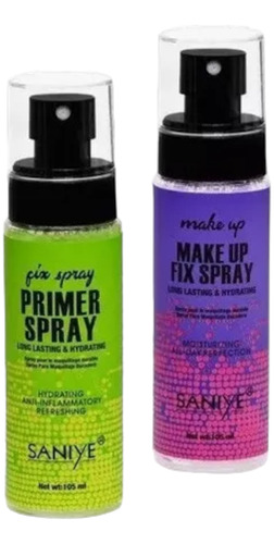 Primer + Fijador De Maquillaje Saniye Original Spray 2pzas