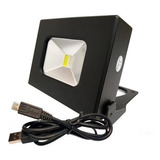 Reflector Led Mini 10w Multifunción Autónomo Usb Sos Balizas