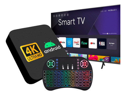Tv Box Pc Android 4k Hd  1 Año Garantia + Control Touch Pad