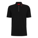 Playera Polo Para Hombre Hugo Negro Deportivo Casual