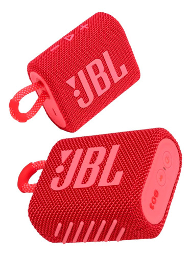 Caixa De Som Jbl Go3 Red Bt Vermelha Portátil