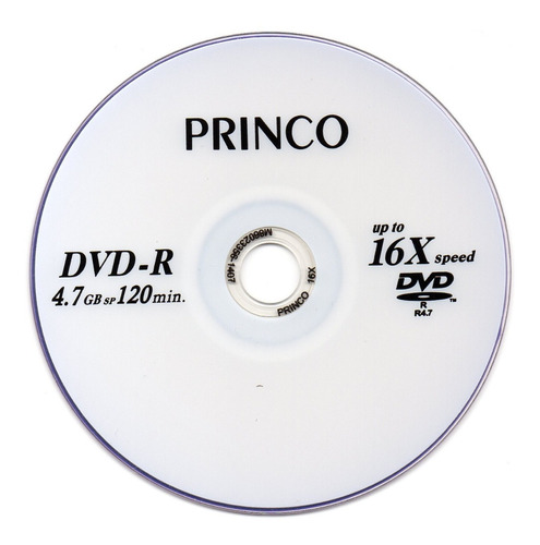 Dvd-r Virgen Princo 16x Estampado- 100 Unidades