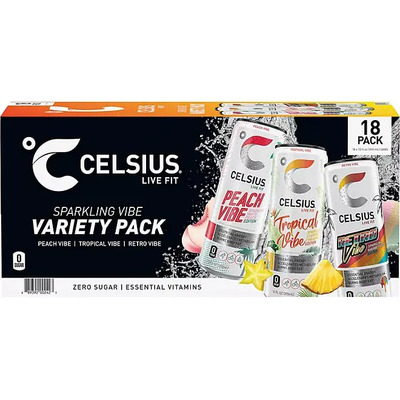 Celsius Essential Energy Sparkling Variety 18 Pack Ed. Limit | Envío gratis