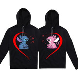 Sudaderas Suéter Parejas Novios Dúo Amor Stitch Y Ángel