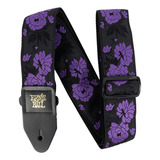 Correa Ernie Ball Con Estampado De Flores Moradas, Color Lavanda, Jacquard P05359