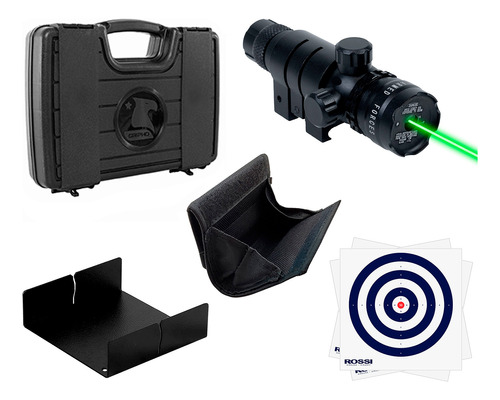 Laser Tático Para Pistola + Kit Alvo + Maleta + Porta Esfera