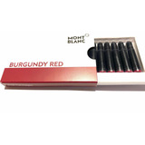 8 Cartuchos Montblanc Para Pluma Fuente Burgundy Red Burdeos