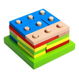 Caja De Clasificación Geométrica Q Montessori Puzzle De