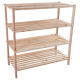 4-tier Blonde Wood Shoe Rack