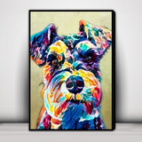 Cuadro Decorativo Perro Mascota Schnauzer G524