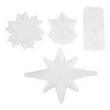 Moldes De Resina Navideños De 4 Piezas, Moldes De Silicona P