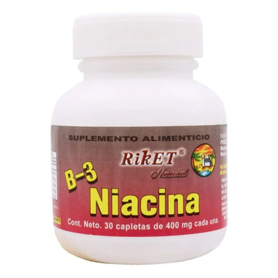 Vitamina B3 Niacina 400 Mg 30 Cap Riket Natural Sabor Neutro | MercadoLibre