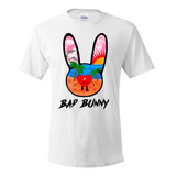 Remera Bad Bunny Logo Trapero Unisex #2 Para Niños Y Adultos