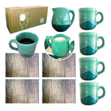 Set Desayuno Taza Kit Artesanal Cerámica Caja Regalo Kvjp043