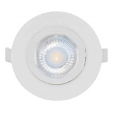 Foco Spot Led Embutido Redondo 6.5w 3000k Luz (cálida)