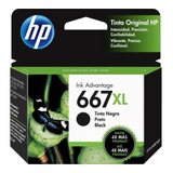 Tinta Hp 667xl Negra Sellada