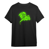 Camiseta Gamer Halo Xbox Brilla De Noche Fotoluminiscente