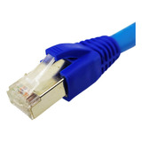 Cabo Rede Cat6 Blindado F/utp 100% Cobre - Azul - 3 Metros