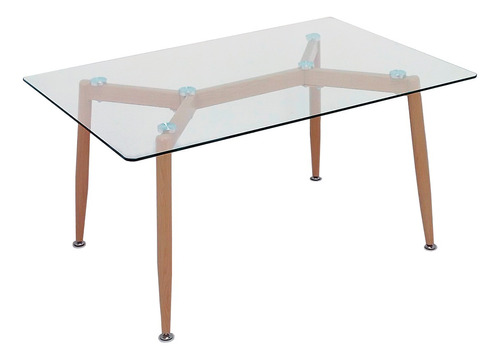 Mesa Ratona Eames Patas Metalicas Madera Haya 