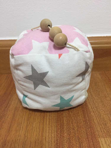 Cubo De Tela Con Sonajero Didáctico Con Agarre