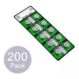 Pack 200 Pilas Ag13 Lr44 A76 Button Cel Alkalina Tipo Reloj