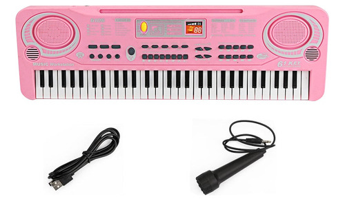 Piano Teclado Musical Infantil Micrófono Eléctrico Karaoke