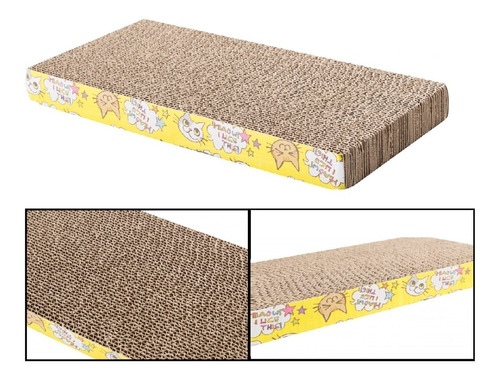 Rascador Para Gatos Rectangular De Cartón Corrugado Catnip