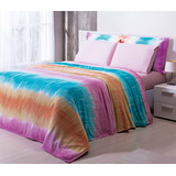 Manta Cobertor Fleece Macia Tie Dye Casal 1,80 X 2,20 Desenho Do Tecido Estampado