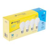 Lámpara Led, A19, 6w, Luz De Día, 4 Pzas, Volteck 28004 Color De La Luz Blanco Frío