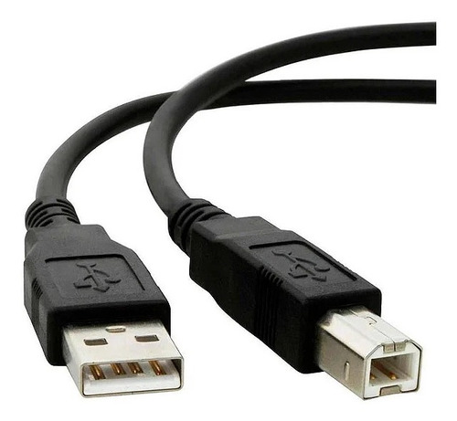 Cabo Usb Para Impressora Universal Padrão Cor Preto