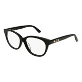 Gucci Gg0211oa 001 Round Eye Cat Negro Dorado