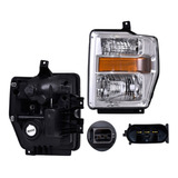 Faro Izq Depo Ford F-350 Super Duty Del 2008 Al 2010