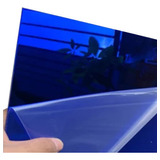 Lamina De Acrilico Azul Espejo De 61x121cm En 3mm Ea3mm