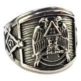 Anillo Mason Grado 32 Águila Bicéfala Acero Inoxidable A747