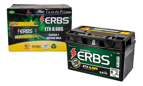 Bateria Erbs Etx8.6bs Hornet Cb600f 2013 2014 2015
