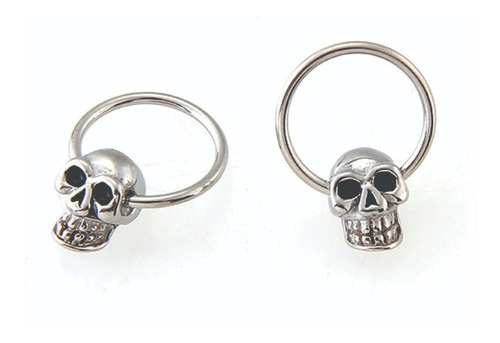 Aretes Cráneo Calavera Arracada Punk Rock Gótico (1 Par)