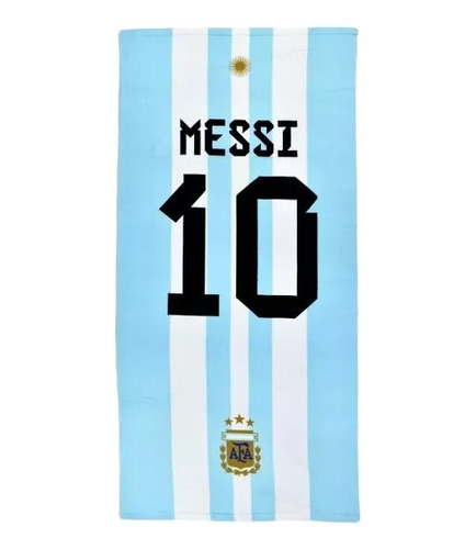 Toallon De Afa Argentina Messi 70x150 Original Playero 