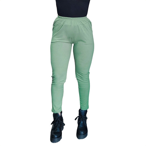 Babucha Pantalon Chupin Morley Elastizado Mujer Bolsillos