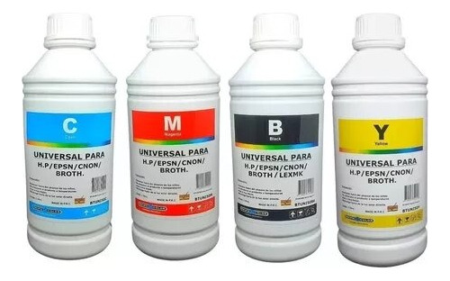 4 Litros Tinta Universal Epson Brother Canon Sist, Continuos