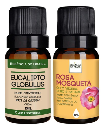 Kit Óleo Essen Eucalipto Globulus + Vegetal R. Mosqueta 10ml