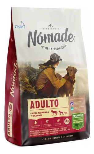 Nomade Premium Perro Adulto Raza Mediana Y Grande 20kg